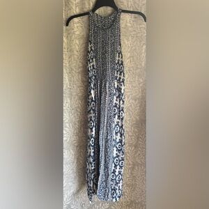 Japna Blue and White Midi Dress